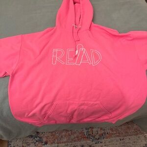 Hot pink Read Teacher Sweatshirt